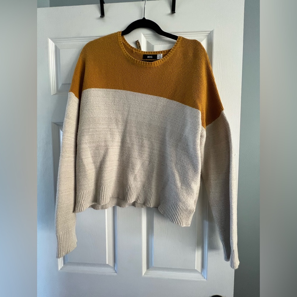 Yellow and cream sweater